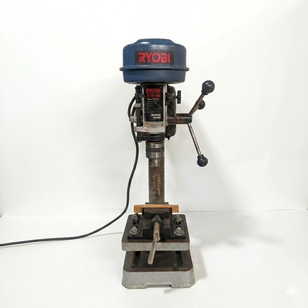 ​【中古動作品】リョービ RYOBI　卓上ボール盤 TB-1131K 【バイス・チャックハンドル付】