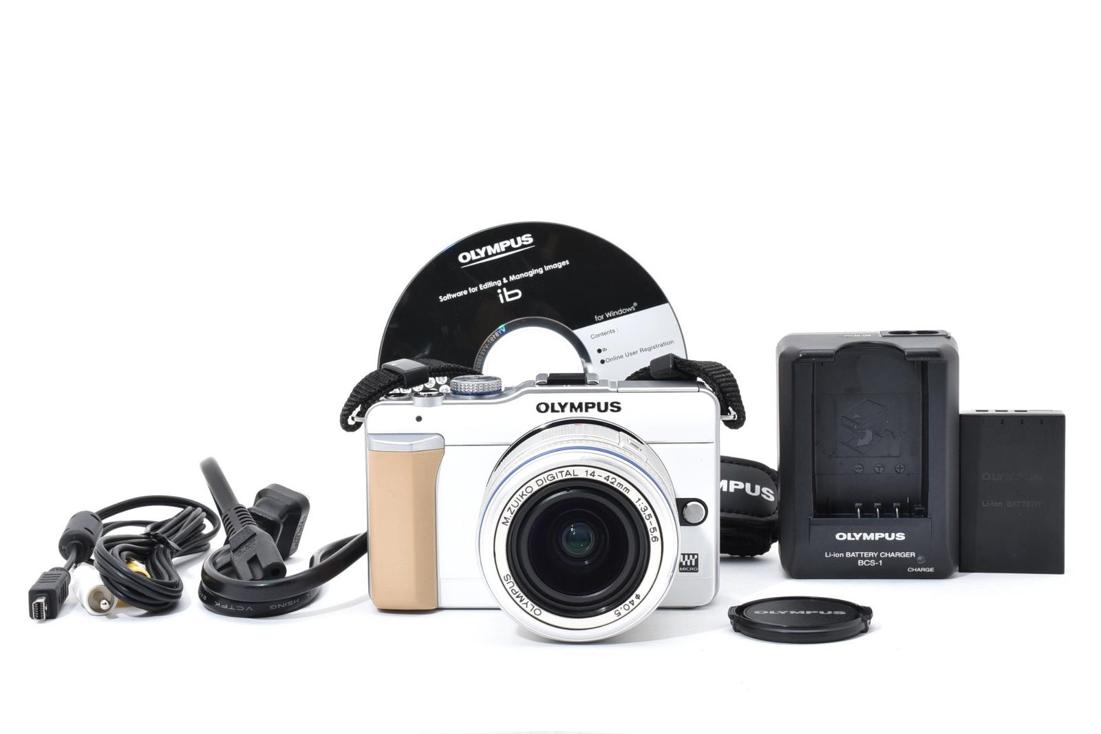 実用品 Olympus オリンパス E-PL1 白 ホワイト / M.ZUIKO DIGITAL 14 
