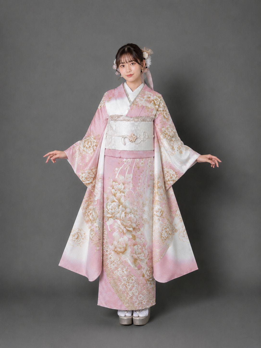 未仕立て・新品・未使用品】振袖 十日町関芳謹製 金彩振袖 桂由美