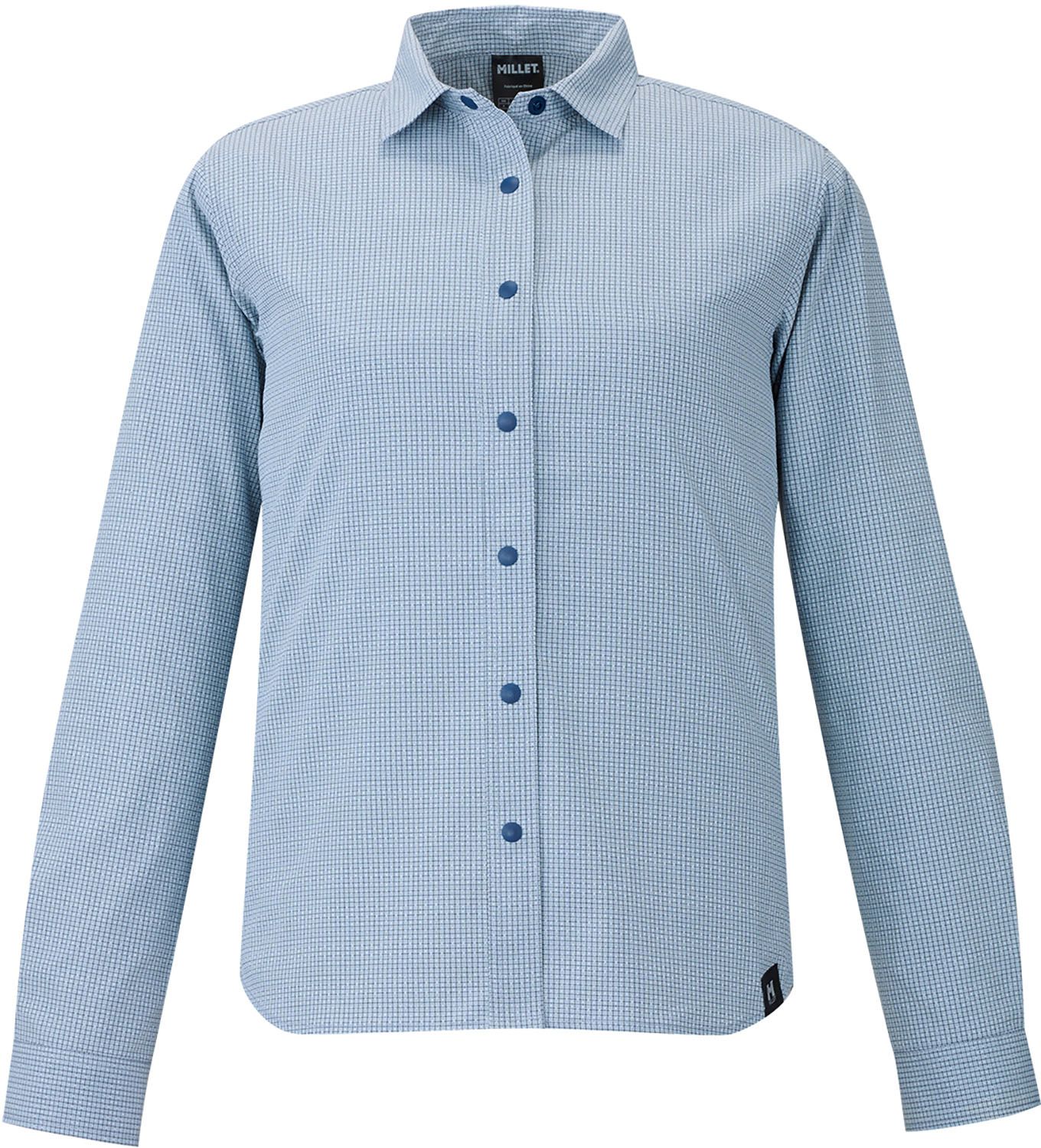 ミレー MILLET アウトドア IB CHECK SHIRT LS W MIV03221 N7317 SAPHIR
