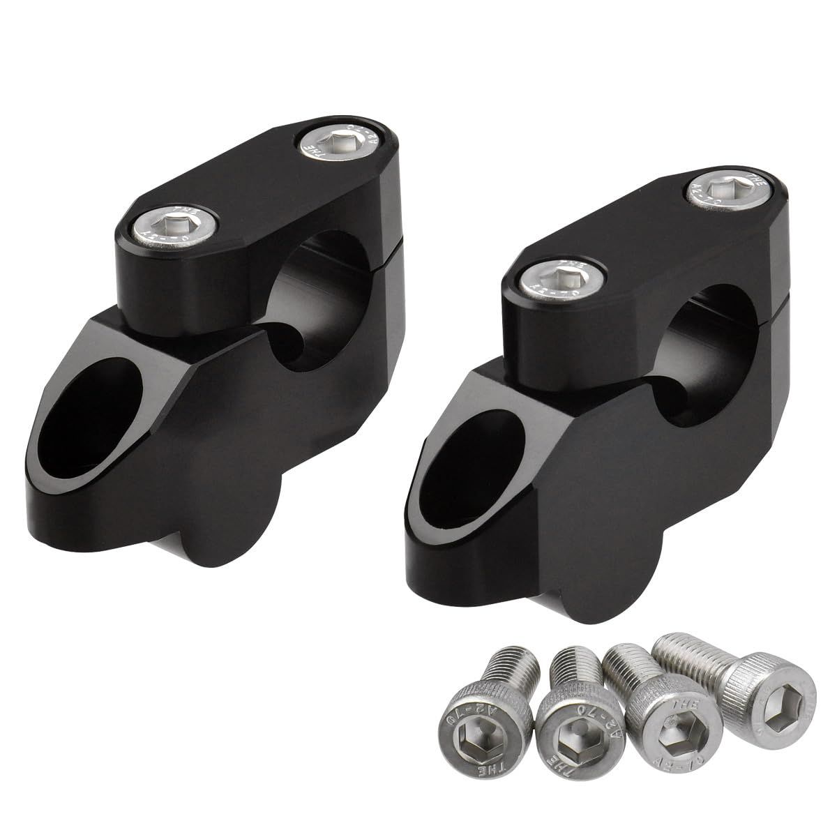 ジータレーシング(ZETA RACING) バーライズキット 20mm前後オフセット 26mmアップ ブラック スタンダード径(22.2mm)ハンドルバー用 車両側バーマウント(22.2mm)対応 ポジション変更 乗車姿勢 アップライト ロングツーリ ...