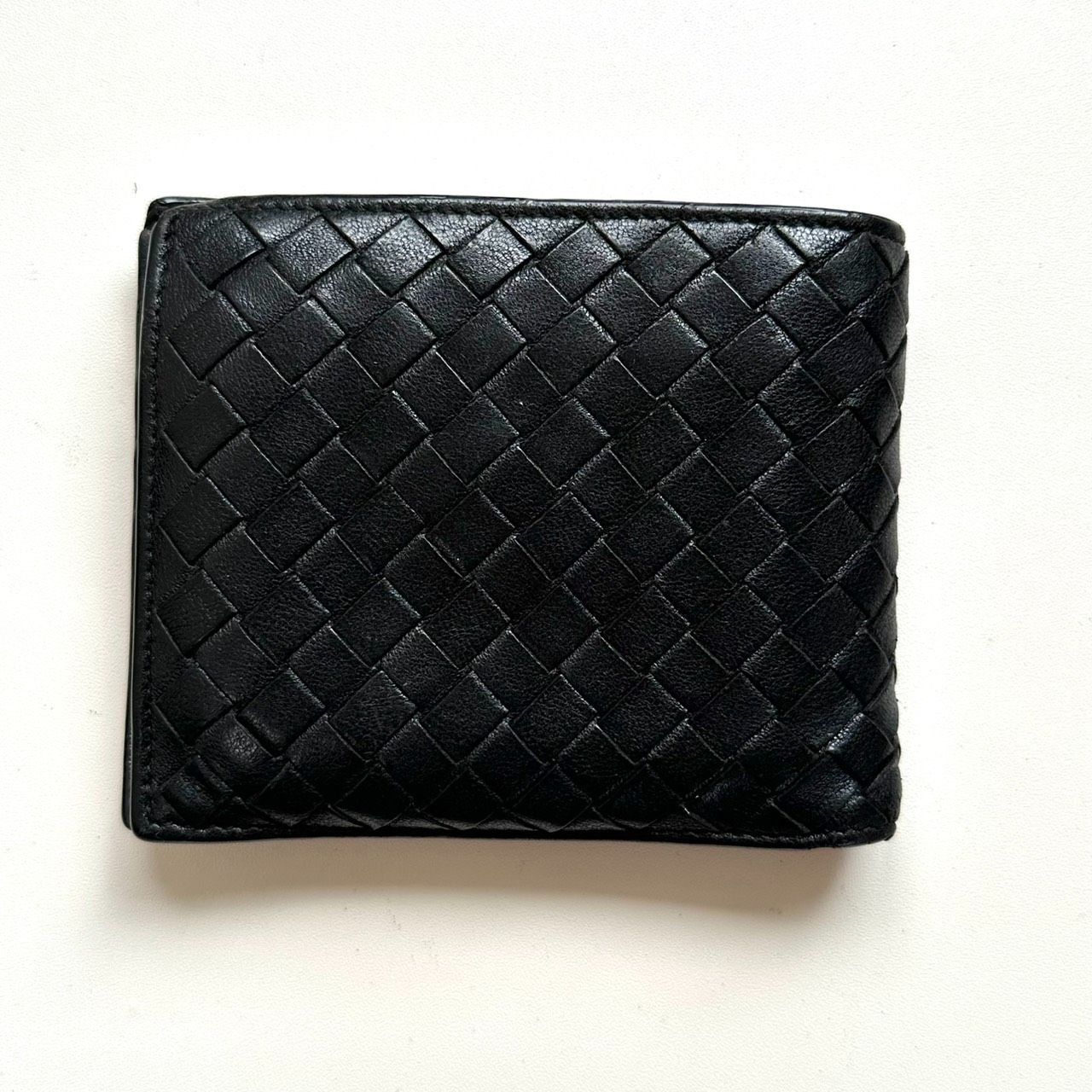 ボッテガヴェネタ BOTTEGA VENETA 二つ折り財布 イントレチャート ブラック ボッテガヴェネタ BOTTEGA VENETA 二つ折り財布 イントレチャート ブラック