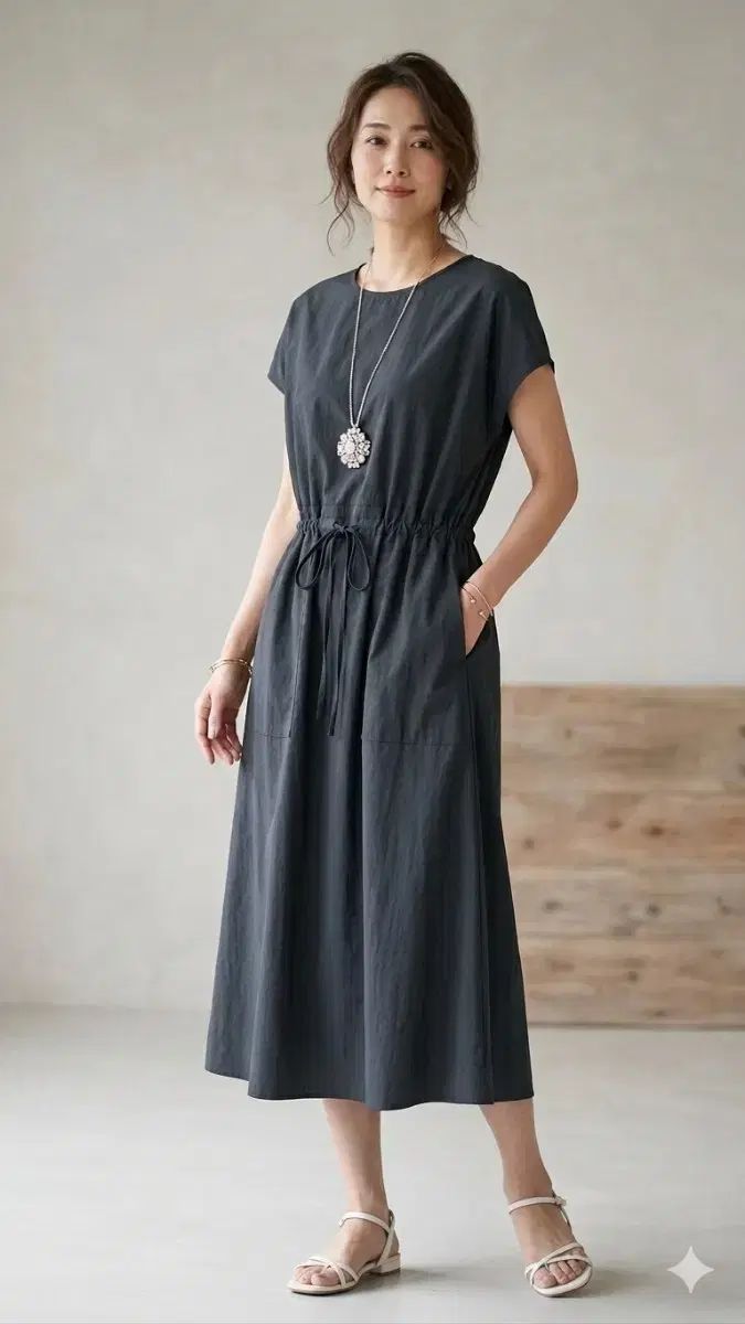 * アノラック ストラップ ロング ワンピース (新品)*
