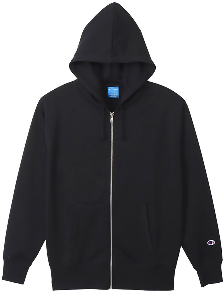 チャンピオン Champion ジップフーデッドスウェットシャツ メンズ ZIP HOODED SWEATSHIRT フーディー パーカー 長袖 トップス バスケ 部活 C3-XS160 C3XS160 090 ブラック の商品写真