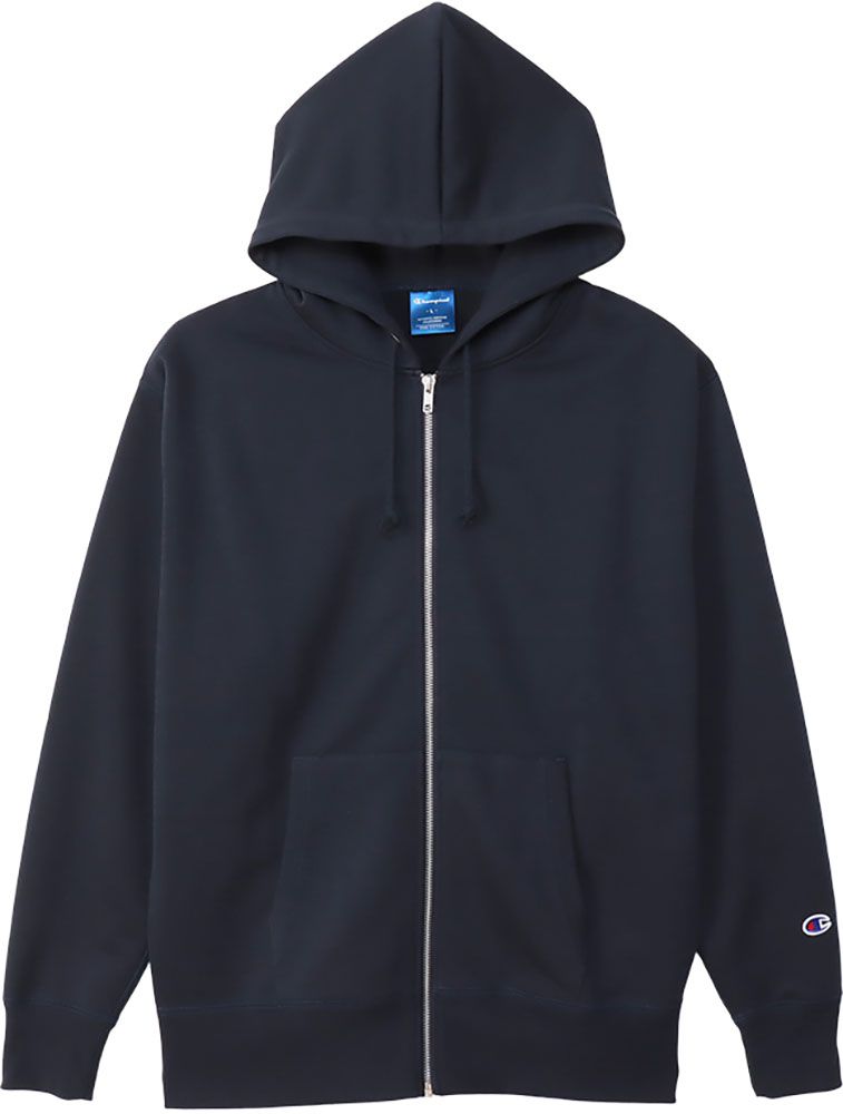 チャンピオン Champion ジップフーデッドスウェットシャツ メンズ ZIP HOODED SWEATSHIRT フーディー パーカー 長袖 トップス バスケ 部活 C3-XS160 C3XS160 370 ネイビー