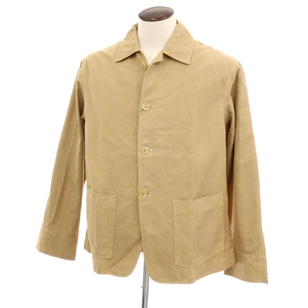 【中古】バレナ BARENA コットンリネン ワークジャケット ベージュ【サイズ52】【メンズ】