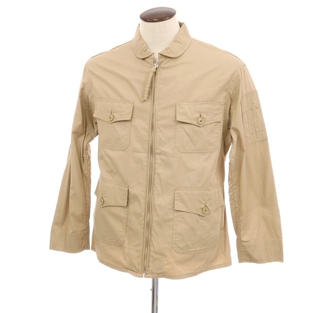 【中古】アナトミカ ANATOMICA コットン ジップアップ サマーフライトジャケット ベージュ【サイズL】【メンズ】