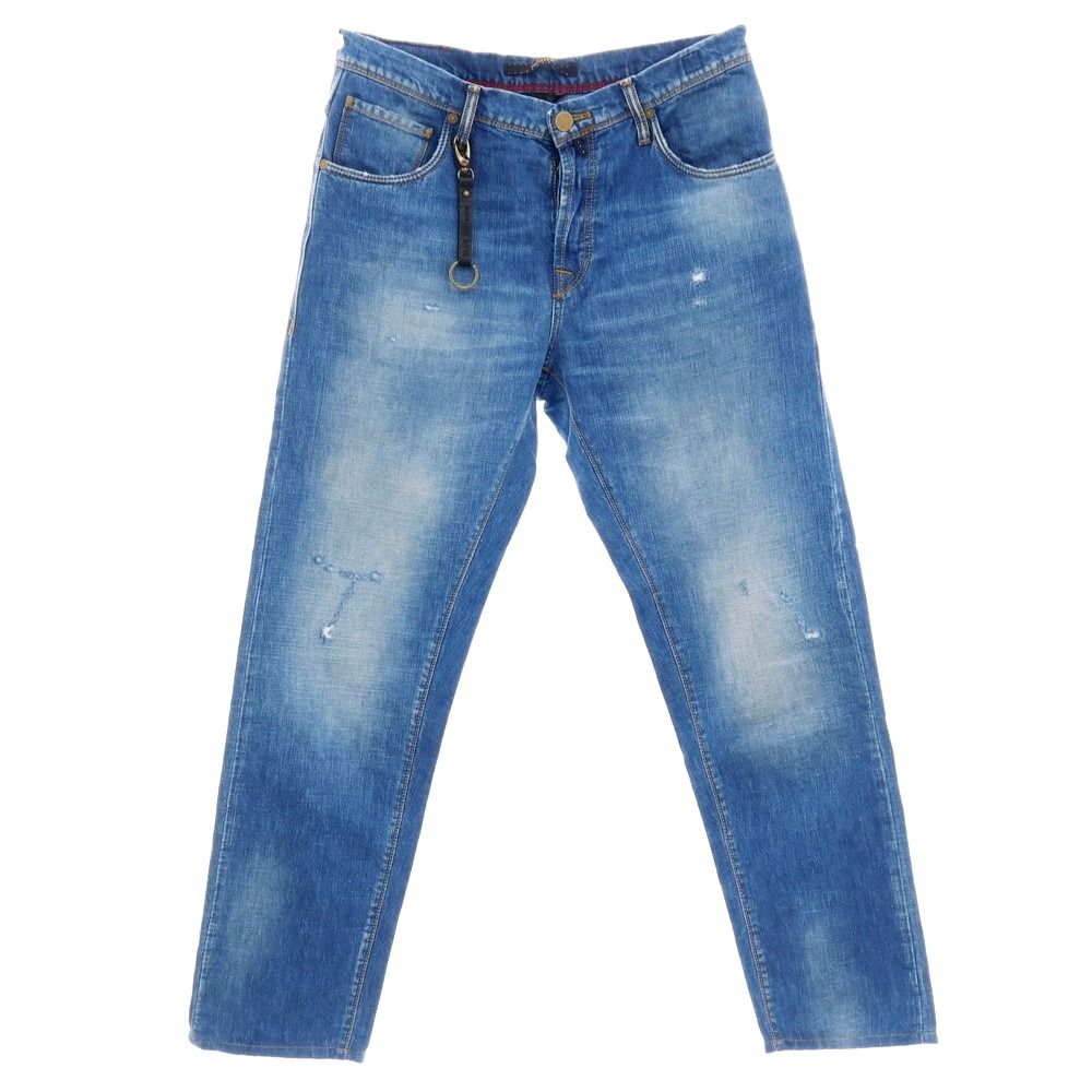 【中古】インコテックス ブルーディヴィジョン INCOTEX BLUE DIVISION コットンリネン デニムパンツ ブルー【サイズ31】【メンズ】
