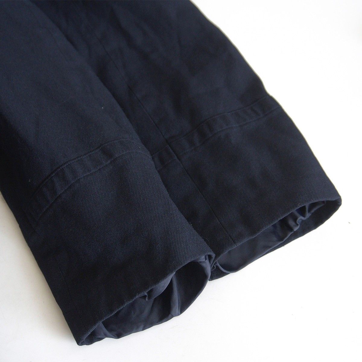 美品】 COMME des GARCONS 【丸襟 コート】S 製品染めダークネイビー