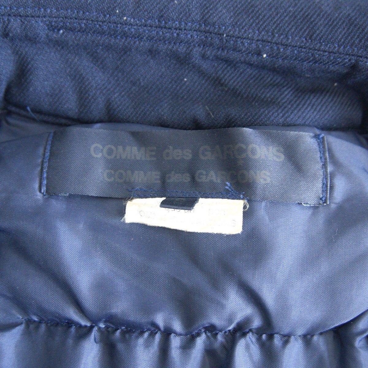 美品】 COMME des GARCONS 【丸襟 コート】S 製品染めダークネイビー