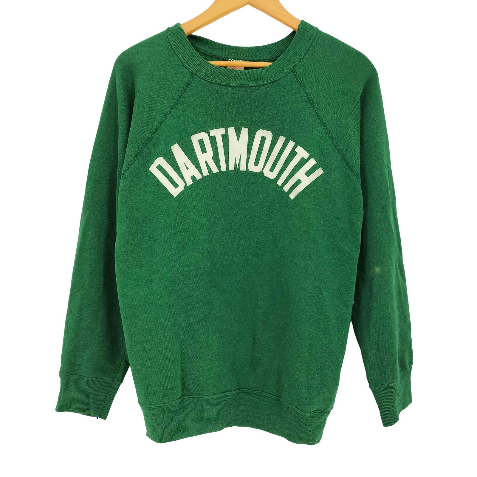 【CHAMPION】80s トリコタグ カレッジロゴ フロッキープリント長袖スウェット チャンピオン Champion 80s USA製 トリコタグ カレッジ フロッキー