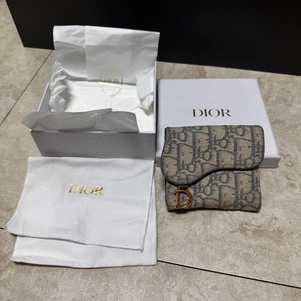 ディオール オブリーク ロトゥス 財布 グレー