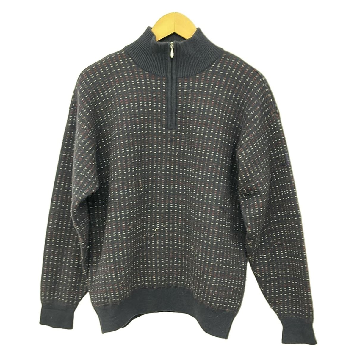 dunhill/ALFREDDUNHILL(ダンヒル) 長袖セーター サイズM メンズ - ダークネイビー×レッド×マルチ