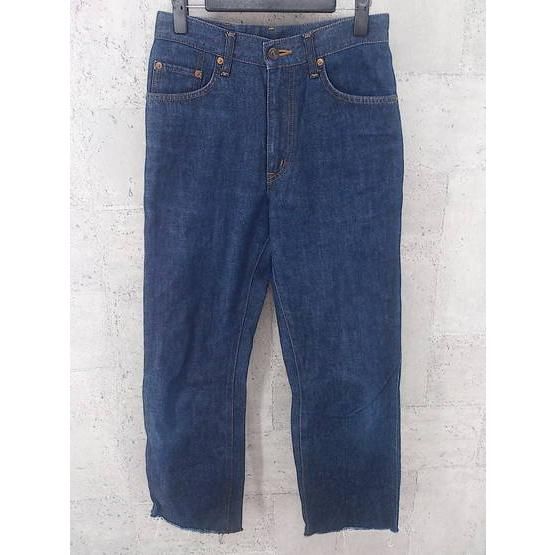 ◇ EDWIN エドウィン ワイド カットオフ デニム パンツ ジーンズ 28×33 インディゴ * 【1002796848308】