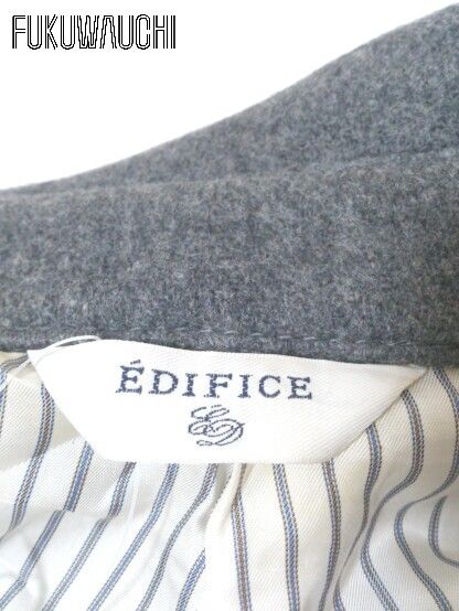 ◇ EDIFICE エディフィス 長袖 P コート サイズ40 グレー系 メンズ 【1002798759091】