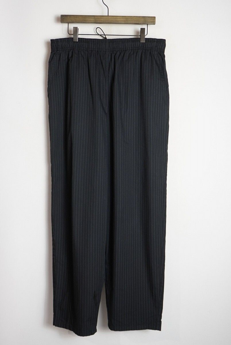 美品 Fresh Service フレッシュサービス CORPORATE EASY PANTS FSW-22-PT-01 コーポレート イージー パンツ ストライプ 黒 2874Q♪