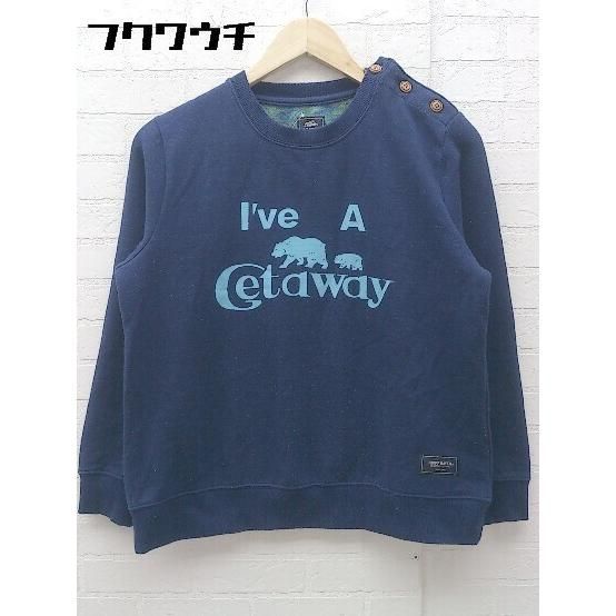 ◇ KRIFF MAYER クリフメイヤー プリント 長袖 トレーナー Mサイズ ネイビー レディース 【中古】 【1002799015318】