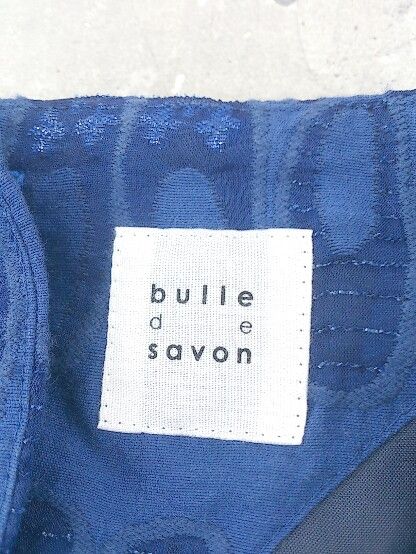 ◇ bulle de savon ビュルデサボン 総柄 フレンチスリーブ ミニ ワンピース F ブルー * 【1002799072038】 ◇ bulle de savon ビュルデサボン 総柄 フレンチスリーブ ミニ ワンピース F ブルー * 【1002799072038】