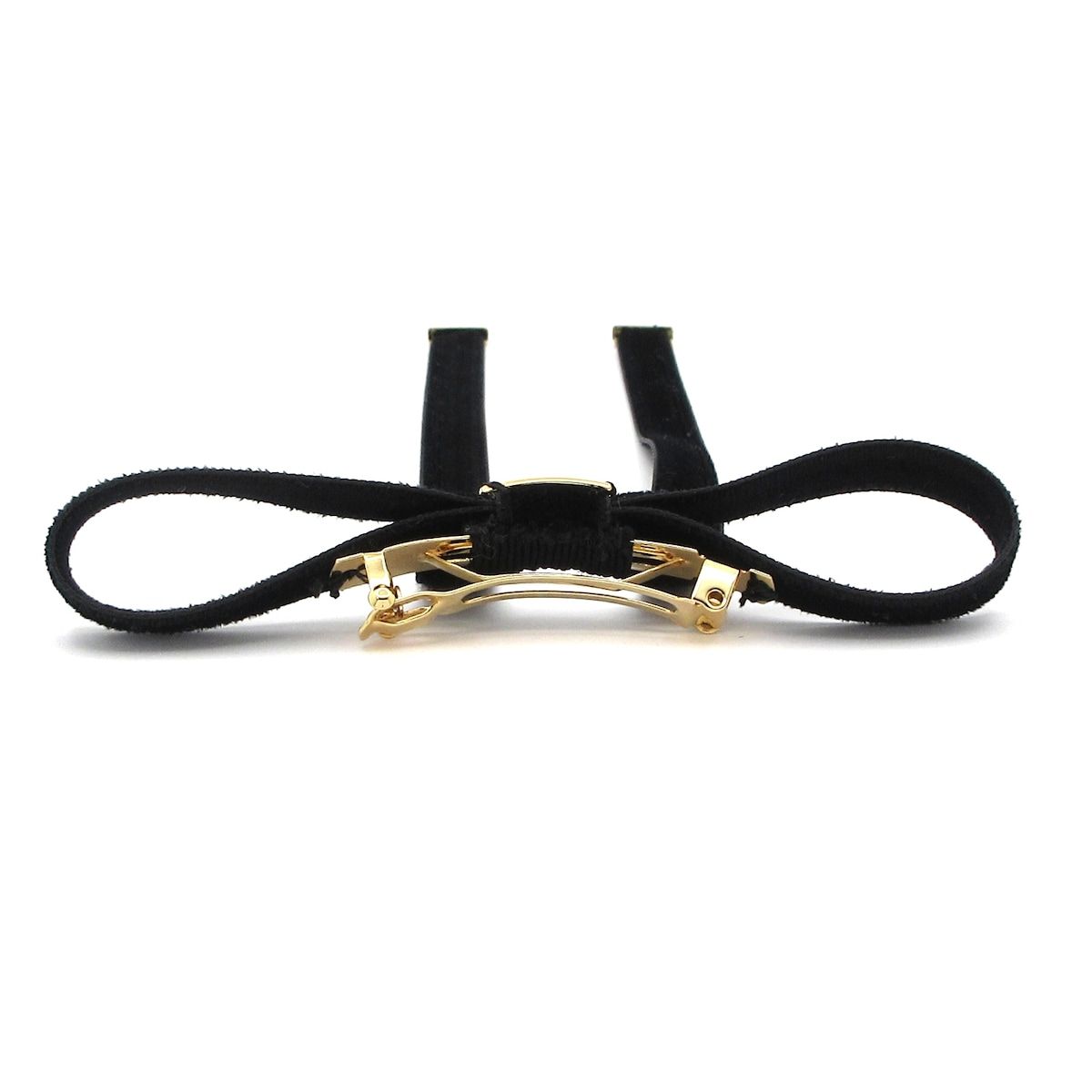 PRADA(プラダ) アクセサリー美品 ベルベット ヘアクリップ 1IF257 黒 