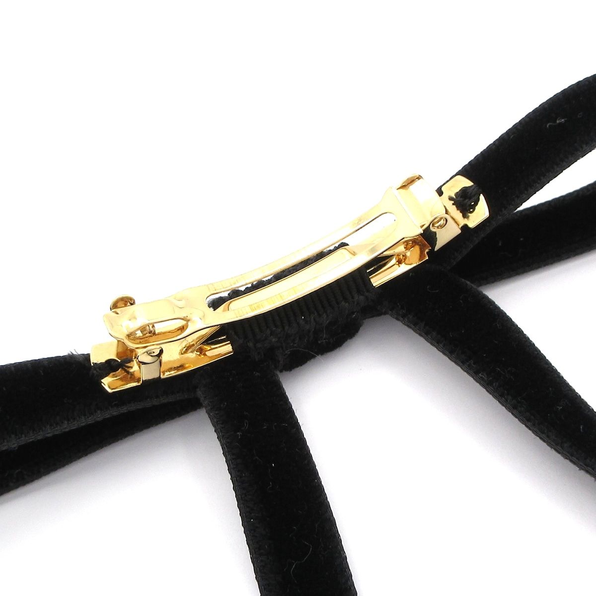 PRADA(プラダ) アクセサリー美品 ベルベット ヘアクリップ 1IF257 黒 