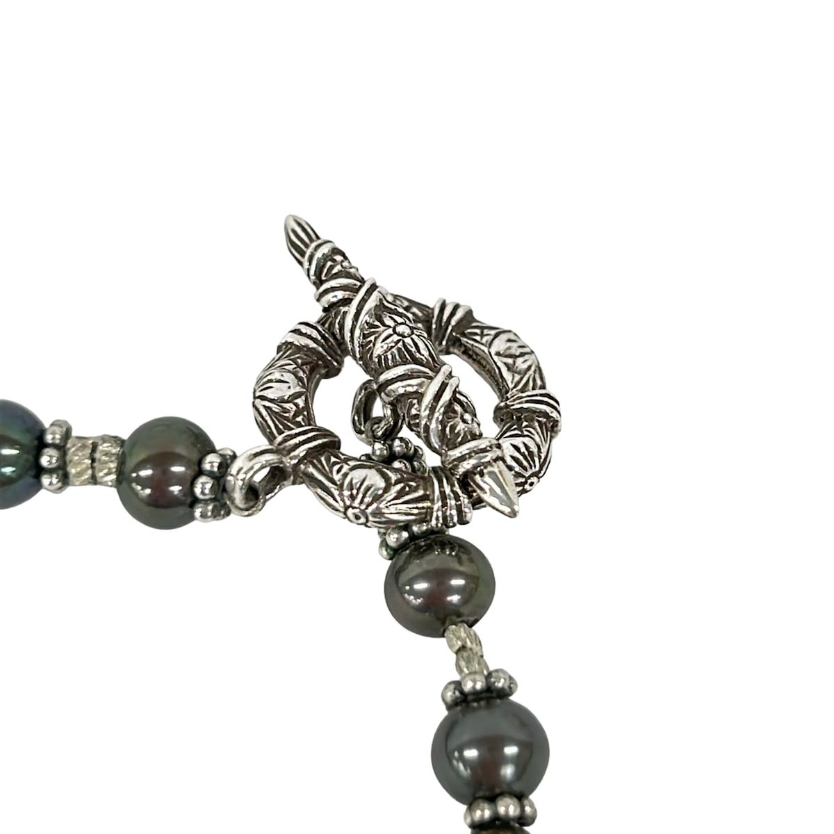 STEPHEN DWECK(スティーブンデュエック) ネックレス美品 - グレー×パープル×シルバー STEPHEN DWECK(スティーブンデュエック) ネックレス美品 - グレー×パープル×シルバー
