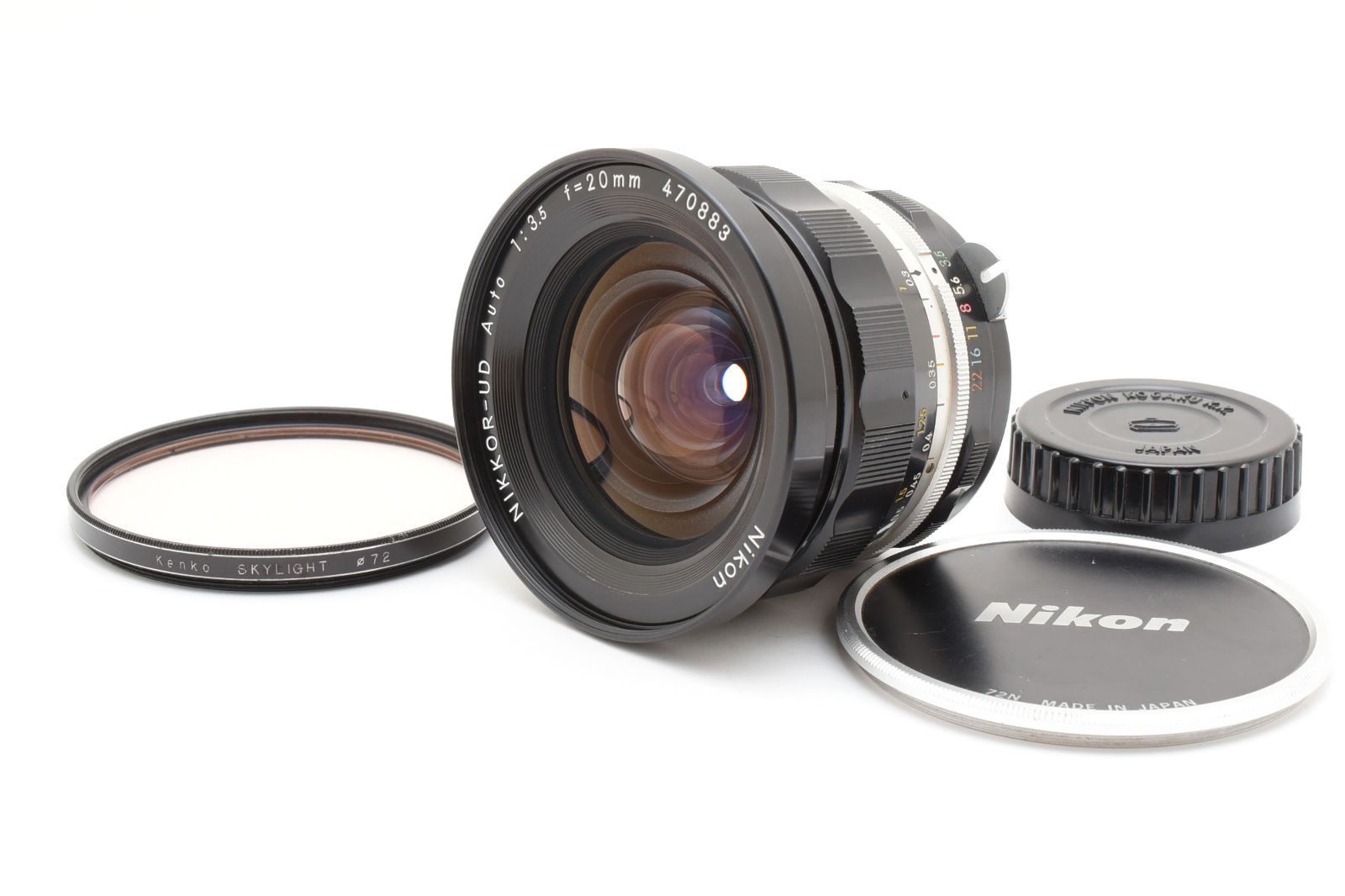 ニコンNIKKOR-UD Auto 20mm F3.5 単焦点 広角 非Ai 第二十夜 Nikkor-UD