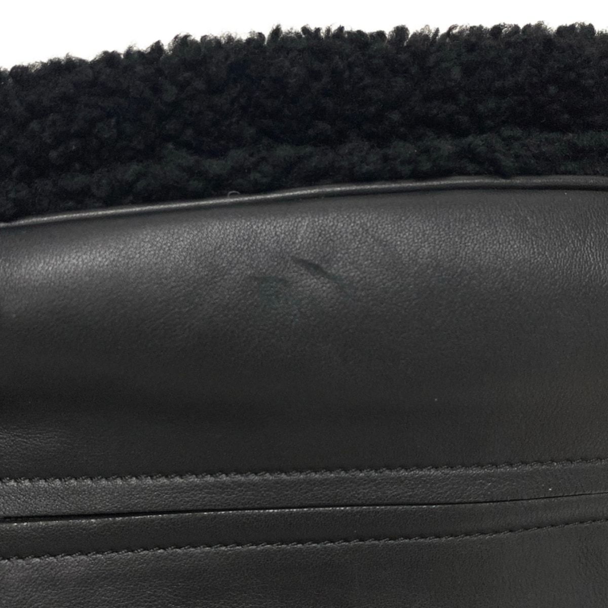 MULBERRY(マルベリー) ハンドバッグ メイジィ クリッパー 黒 レザー、ムートン MULBERRY(マルベリー) ハンドバッグ メイジィ クリッパー 黒 レザー、ムートン
