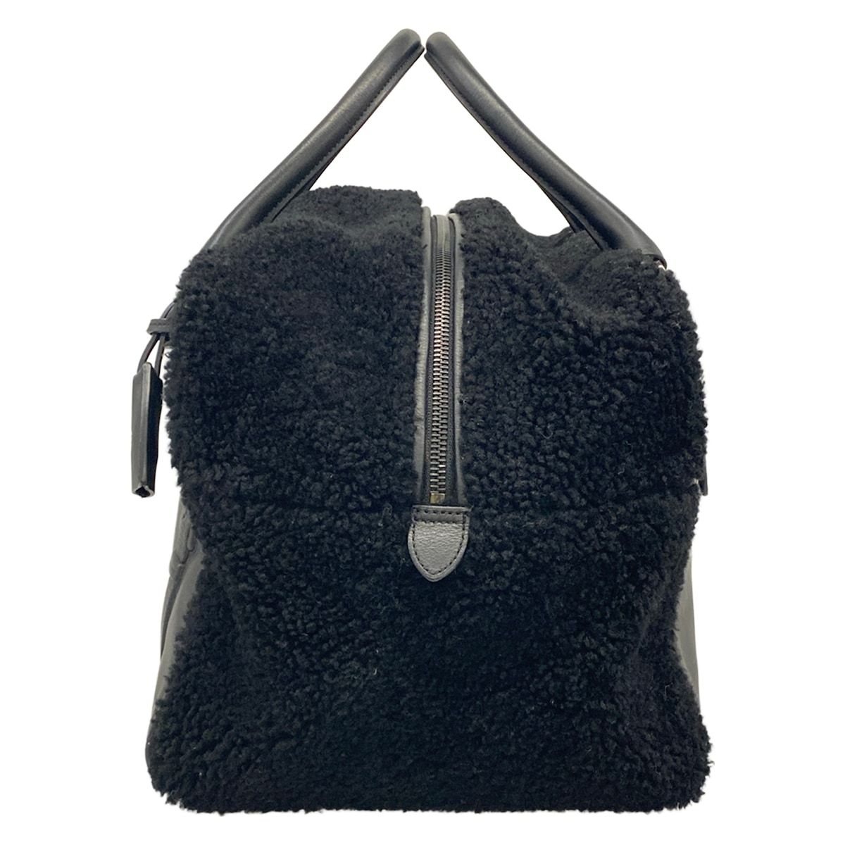 MULBERRY(マルベリー) ハンドバッグ メイジィ クリッパー 黒 レザー、ムートン MULBERRY(マルベリー) ハンドバッグ メイジィ クリッパー 黒 レザー、ムートン