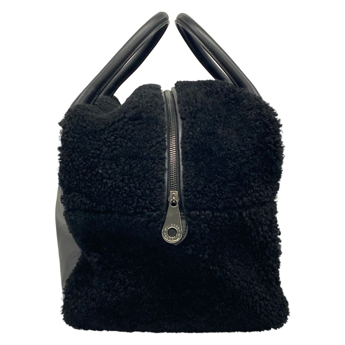 MULBERRY(マルベリー) ハンドバッグ メイジィ クリッパー 黒 レザー、ムートン MULBERRY(マルベリー) ハンドバッグ メイジィ クリッパー 黒 レザー、ムートン