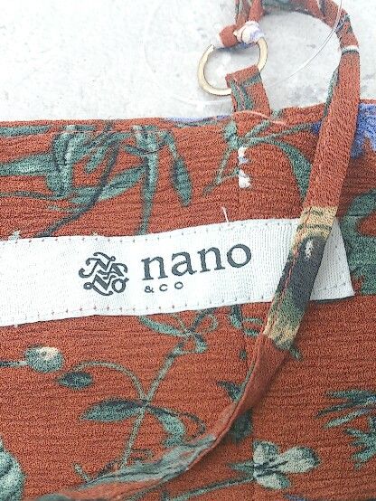 ◇ nano&co ナノアンドコー 花柄 フラワー ロング キャミソール ワンピース 36 ブラウン * 1002799368346 【中古】 【1002799368346】 ◇ nano&co ナノアンドコー 花柄 フラワー ロング キャミソール ワンピース 36 ブラウン * 1002799368346 【中古】 【1002799368346】