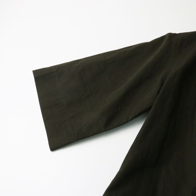 2024 マーガレットハウエル MARGARET HOWELL PLAIN WEAVE COTTON LINEN DRESS コットンリネンドレス 1 カーキ┃【2400014959307】