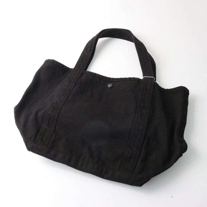 アーメン ARMEN HEAVY CANVAS OVERDYE MEDIUM TOTE BAG F＼ブラック ヘビーキャンバス トートバッグ【2400014961560】