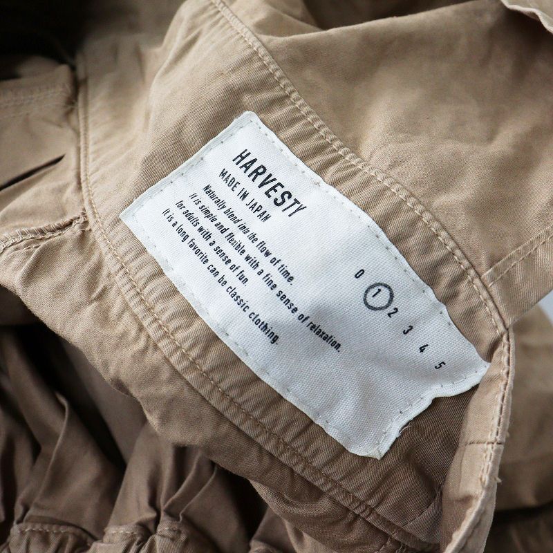 HARVESTY　新品　サーカスエプロン　サロペットキュロット　ベージュ　日本製 ハーベスティ HARVESTY CIRCUS APRON 40コーマ糸 ツイル サーカス