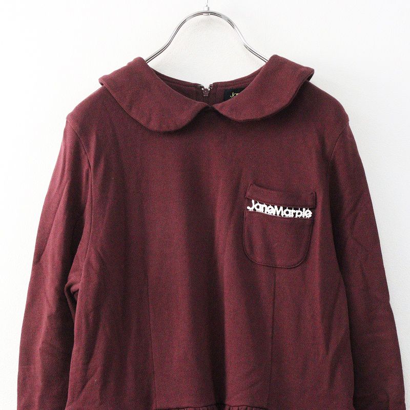 Jane Marple 2025AW ワンピース M 美品 2025AW ジェーンマープル Jane Marple ロゴレースポケットドレス
