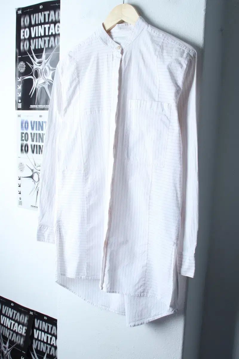 W(F) DKNY ディーケーエヌワイ ドナカラン シャツ ストライプ-78AC