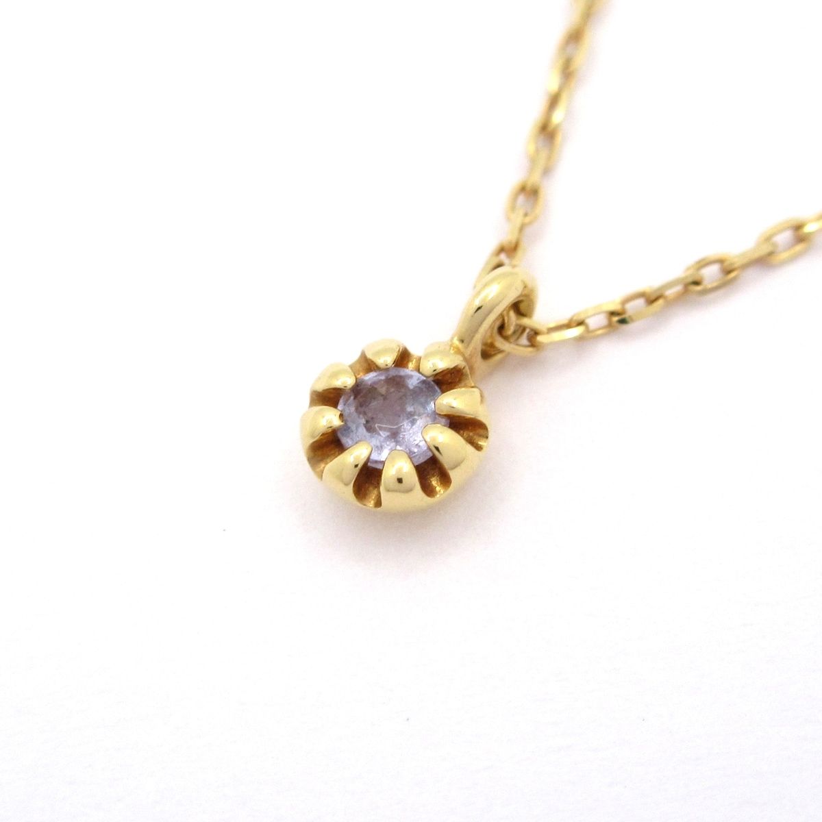 ete(エテ) ネックレス美品 - K18YG×ライトブルー 総重量:1.0g