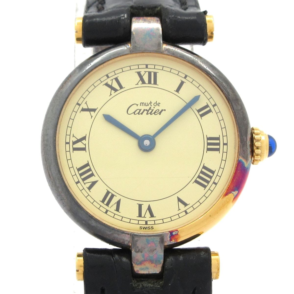 Cartier(カルティエ) 腕時計 マストヴァンドームヴェルメイユ レディース シルバー925/社外革ベルト ベージュ