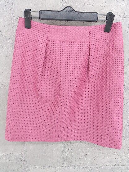 ◇ UNTITLED アンタイトル 総柄 ミニ 台形 スカート 2 ピンク * 1002799826860 【中古】 【1002799826860】