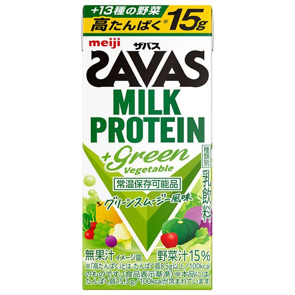 明治 ザバズ MILK PROTEIN +Green Vegetable 200ml紙パック×24本入×(2ケース) メーカー 問屋直送| 送料無料 乳性 高たんぱく ミルク プロテイン グリーンスムージー ストック ドリンク 飲料 ケース買い まとめ買い 7,507円