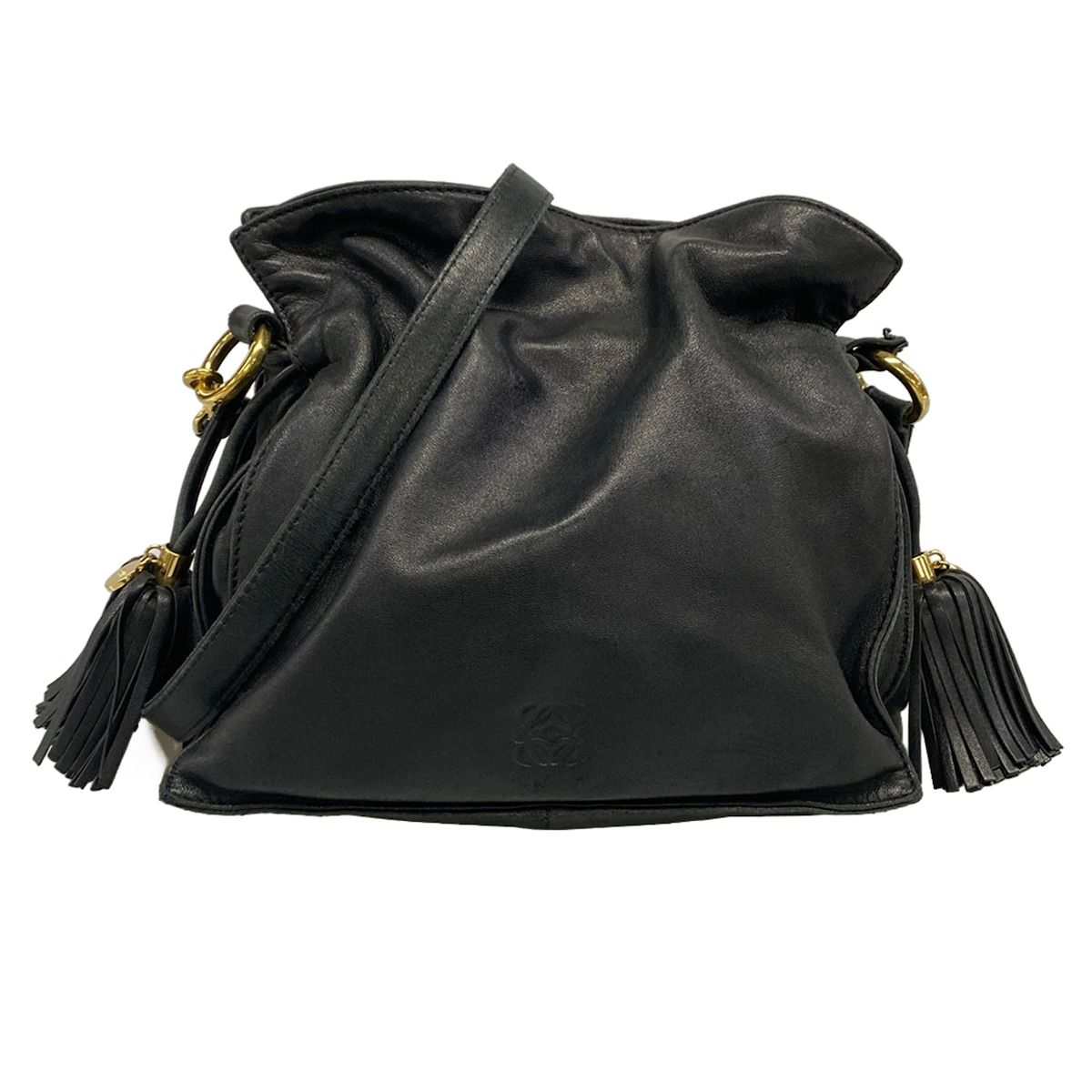 LOEWE(ロエベ) ショルダーバッグ フラメンコ 黒 レザー - メルカリ