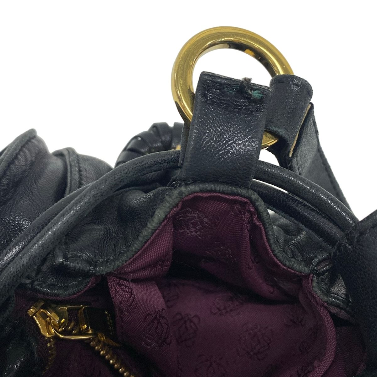 LOEWE(ロエベ) ショルダーバッグ フラメンコ 黒 レザー - メルカリ