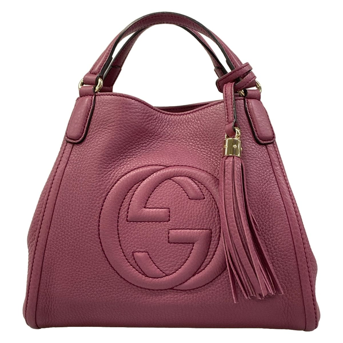 GUCCI(グッチ) トートバッグ ソーホー 336751 パープル レザー