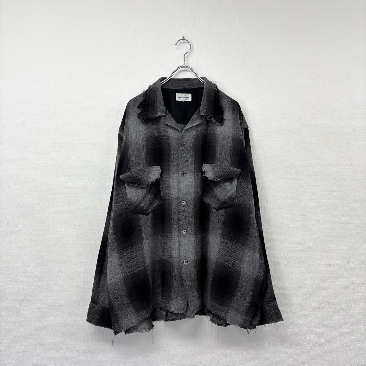 A PUZZLING HOME パズリングホーム OMBLECHECK WESTERN SHIRTS オンブレチェック ウエスタン シャツ サイズ 4 805-0050