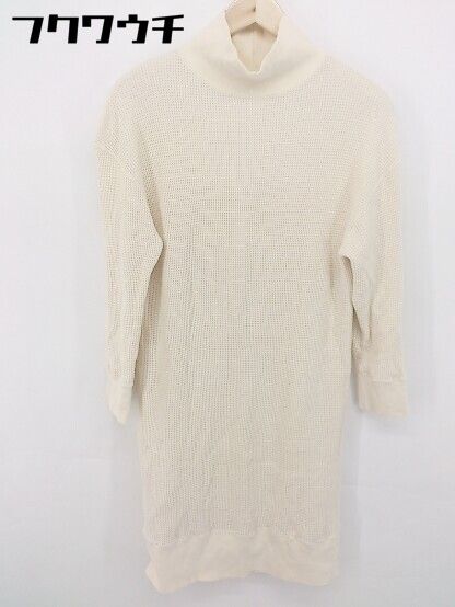 ◇ green label relaxing UNITED ARROWS ハイネック 長袖 膝丈 ワンピース アイボリー系 レディース 【中古】 【1103040002597】