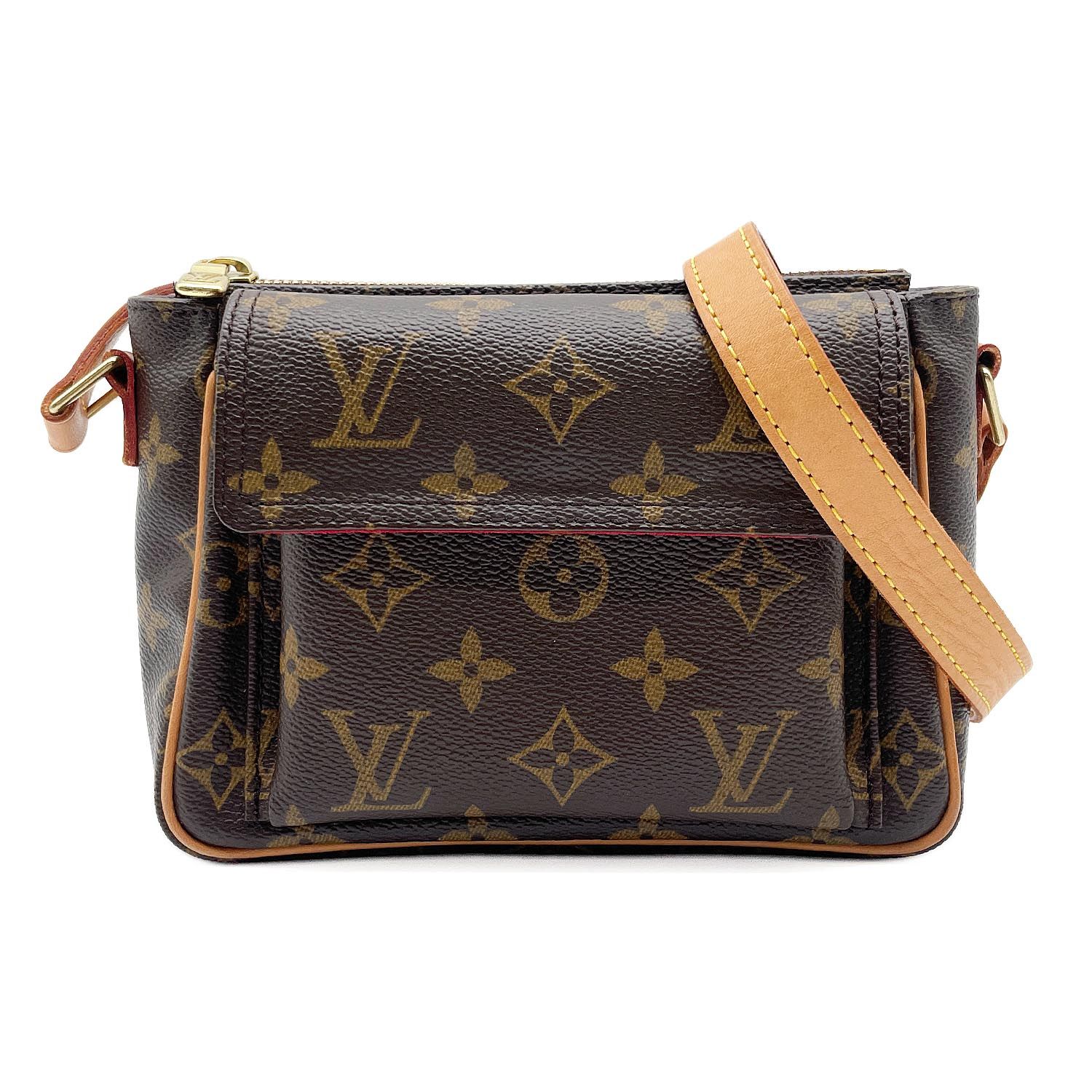 LOUIS VUITTON ルイ・ヴィトン ヴィバシテPM ショルダーバッグ モノグラム M51165 コーティングキャンバス レザー ブラウン 新品仕上済 ユニセックス 【中古】