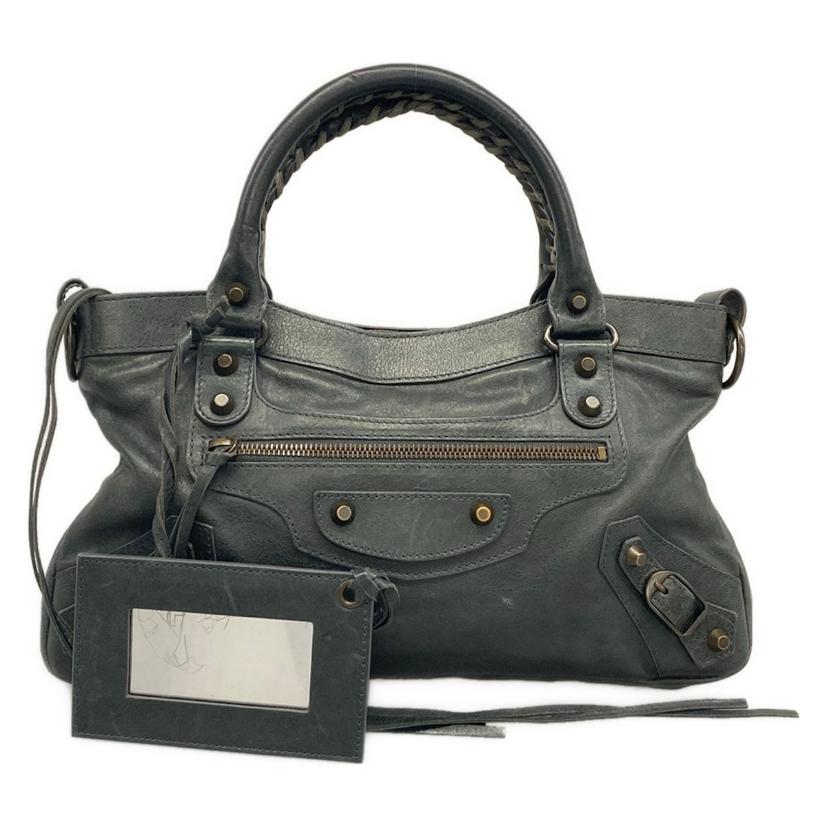 BALENCIAGA(バレンシアガ) ハンドバッグ ザ・ファースト 103208 ダークグリーン レザー
