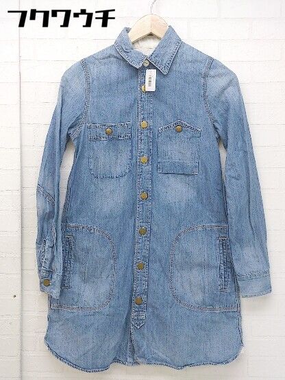 ◇ Lee リー ロゴ 長袖 ミニ ワンピース サイズS ネイビー レディース 【中古】 【1104010003576】