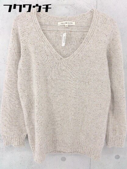 ◇ green label relaxing UNITED ARROWS ウール ラメ 長袖 ニット セーター サイズ38 ベージュ系 レディース 【中古】 【1104010008045】
