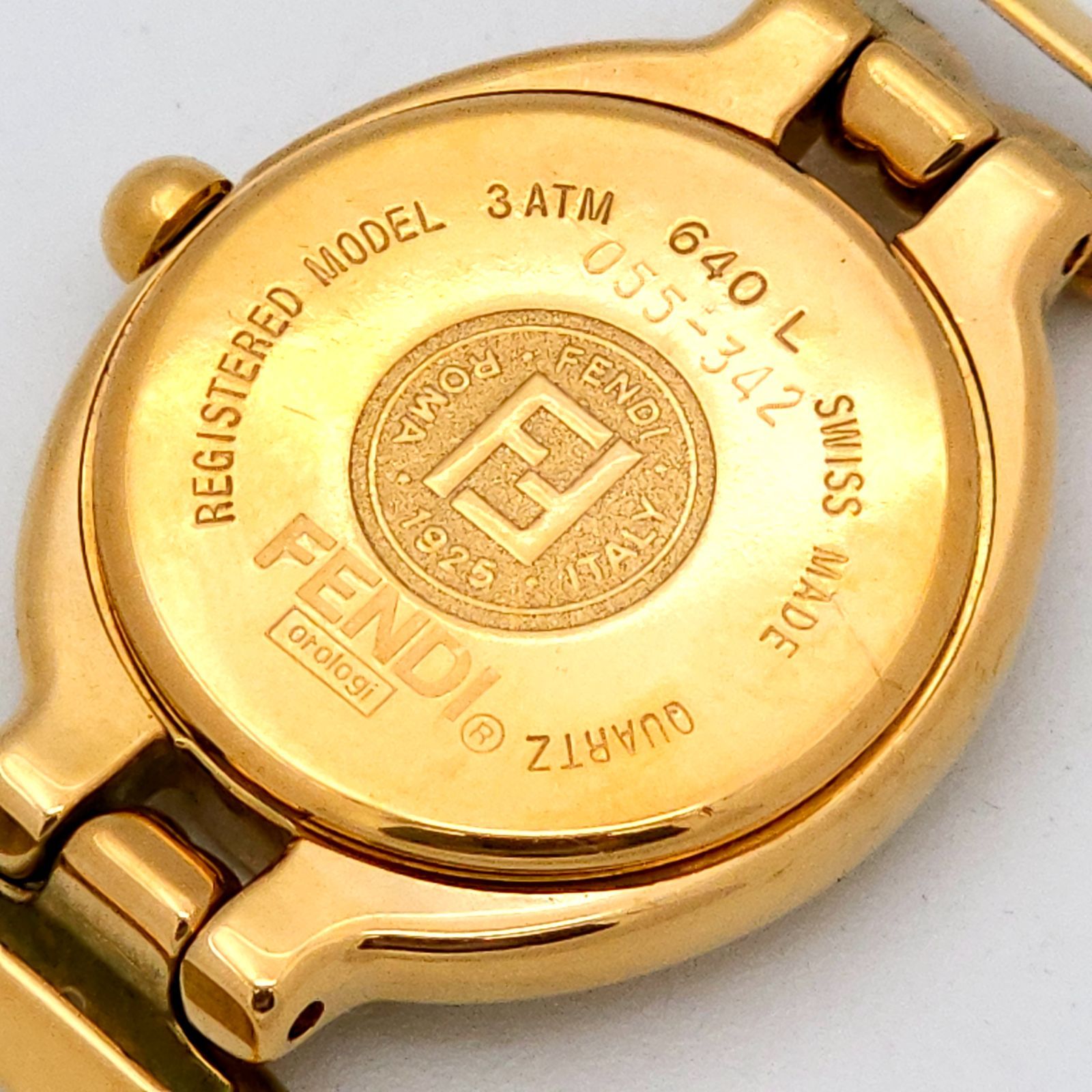 1円 箱/チェンジベルト付き フェンディ 640L QZ 白文字盤 レディース