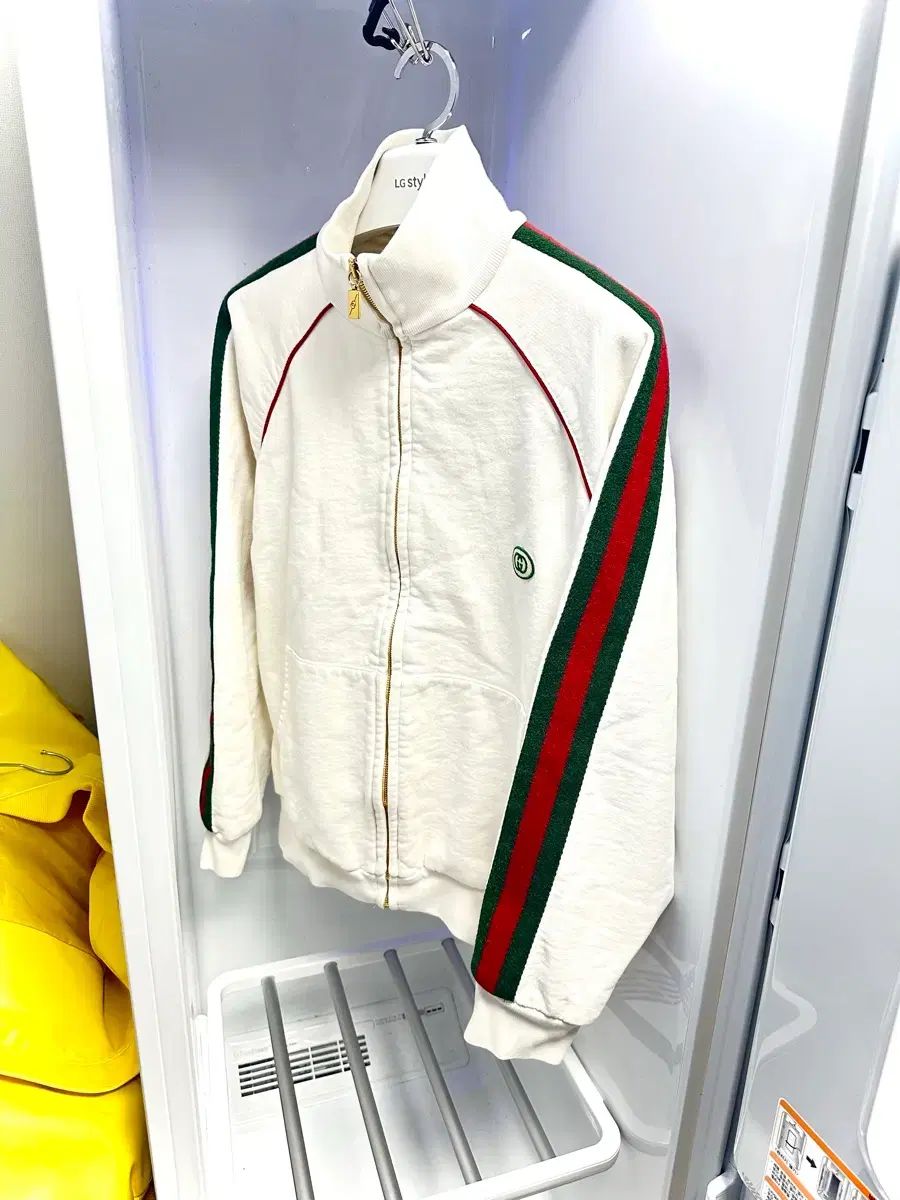 グッチ 3本線 ストライプ 95 白 ジップアップ ジャケット